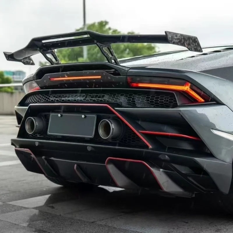 New Style Rear Wing Body Kit for Huracan LP580 LP610 EVO Upgraded with High-quality Dry Carbon Fiber Rear Spoiler